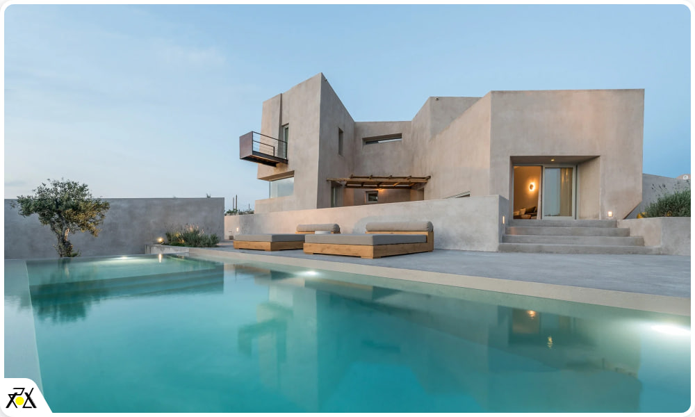 رنگ میکروسمنت روی نما ساختمان